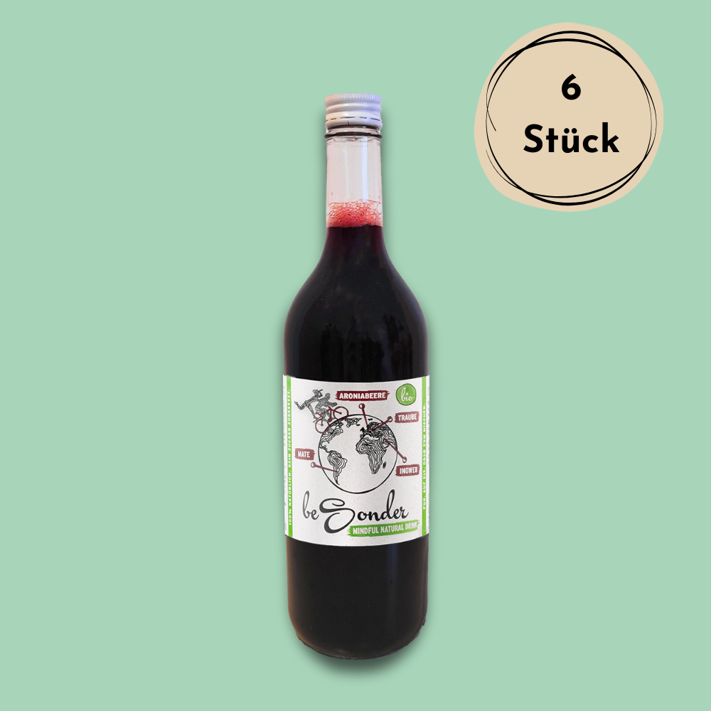 beSonder, aronia, ingwer, mate, matetee, tee, ginger, juice, saft, traube