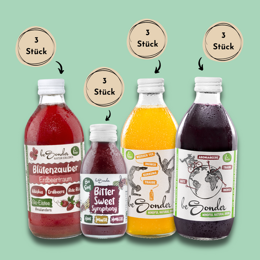 beSonder, aronia, ingwer, kurkuma, hanfsamen, himbeere, ingwershot, ginger shot